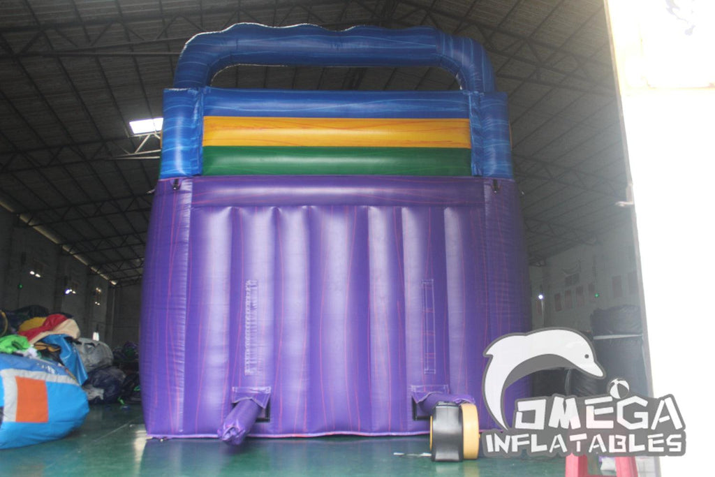 16FT Dual Wavey Dolphin Water Slide - Omega Inflatables Factory