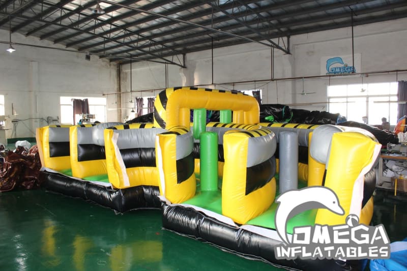 Atomic Rush Inflatable Obstacle Course Connection - Omega Inflatables Factory