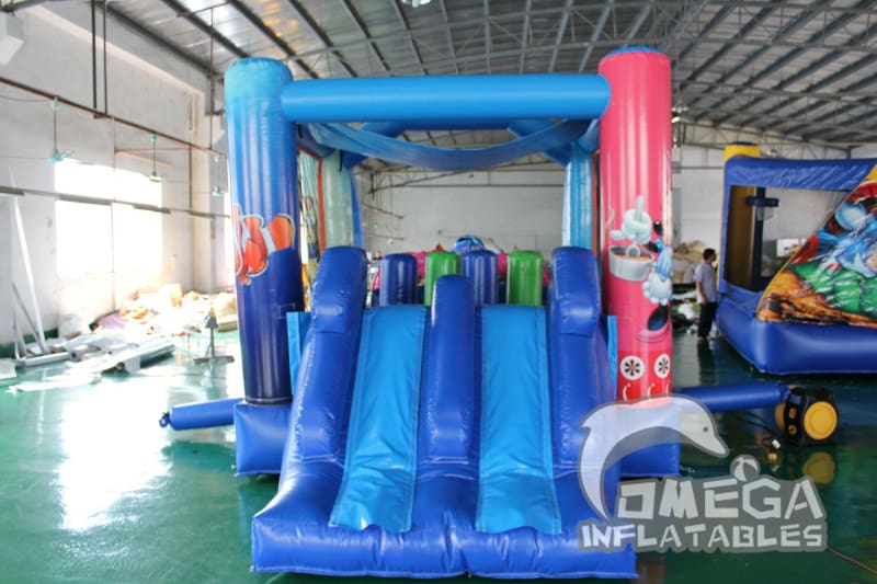 Cartoon Characters Inflatable Obstacle Course