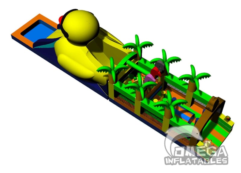 Duck and Jungle Inflatable Obstacle Course