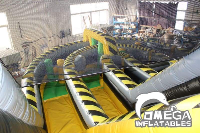 Giant Atomic Rush Inflatable Obstacle Course - Omega Inflatables