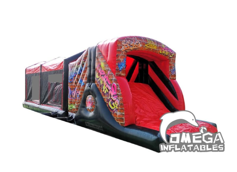 Graffiti Themed Inflatable Obstacle Course