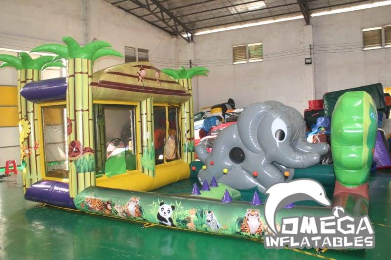 Children Inflatable Jungle Themed Playzone