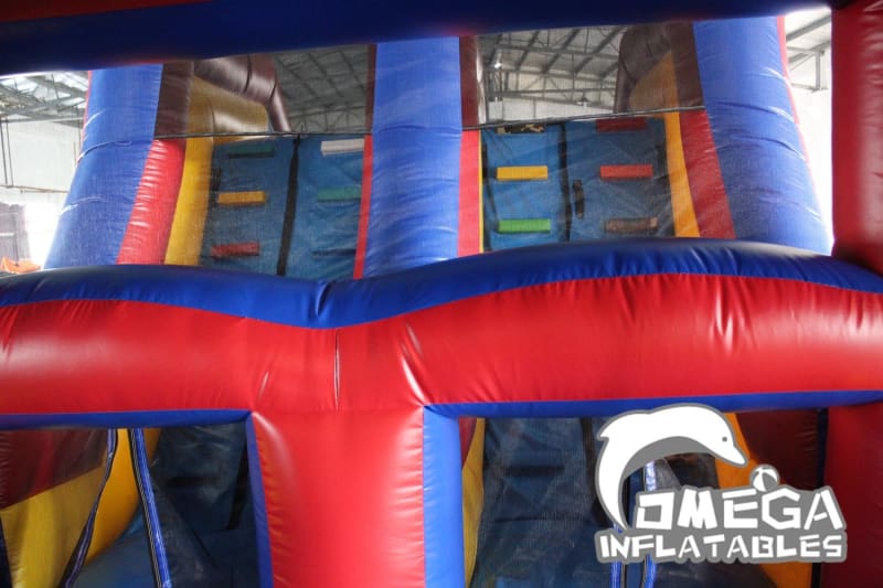 Inflatable Wet & Dry Obstacle Course with Pool (3 sections)