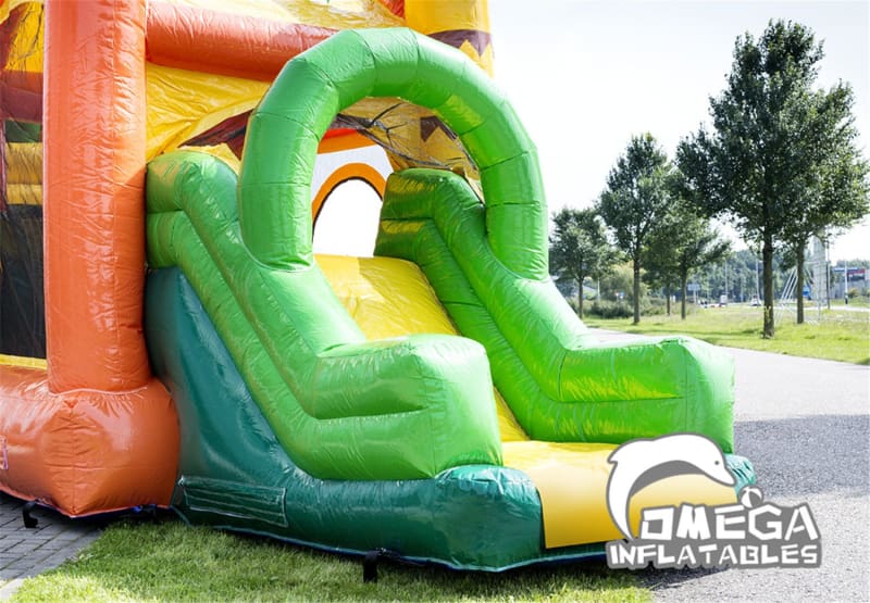 Jungle Bouncy Castle with Double Slides