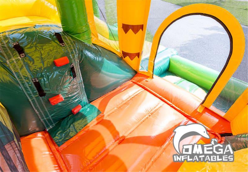 Jungle Bouncy Castle with Double Slides